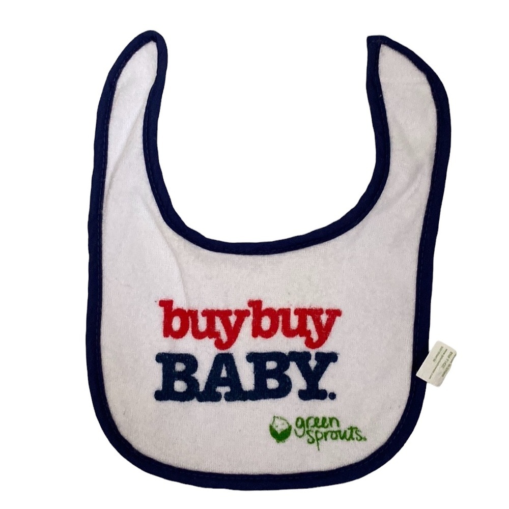 Green Sprouts Buy Buy Baby bib in white Size 0-3M